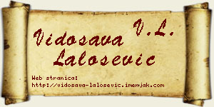 Vidosava Lalošević vizit kartica
